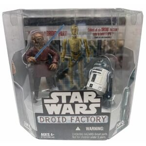 Star Wars Droid Factory Walmart Excl. 1 Of 6 Plo Koon & R4-F5 2 Pack Figures NIB